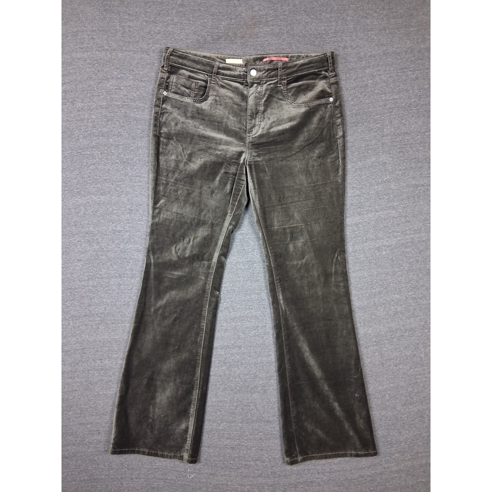 Pilcro Womens Pants 32 Gray Velvet Demilune Boot Luxury Dark Academia Goth Artsy